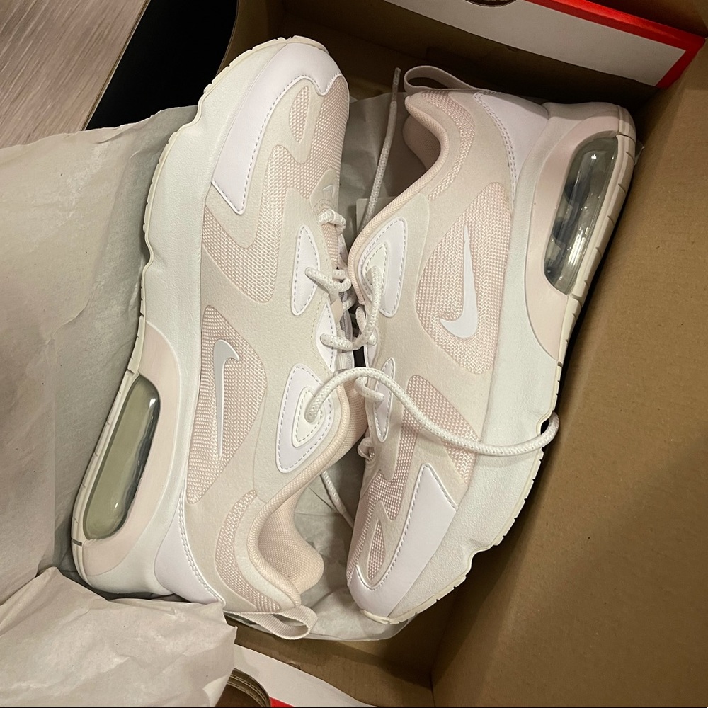 White and pink Nikes